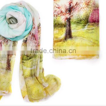 100% silk ladies scarves