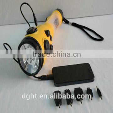 High quality Mobile charger LED Protable flashlight hand rechargebale radio