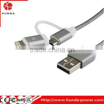 mobile accessories 2 in 1 MFI certified USB cable