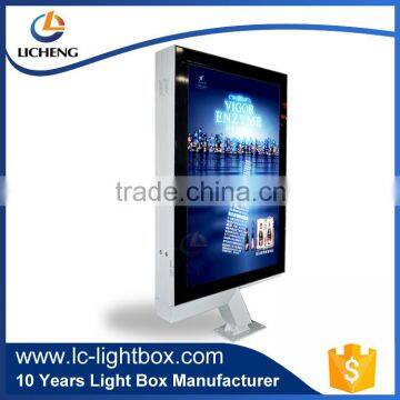 Clear aluminum frame waterproof led light box tfor outdoor advertising