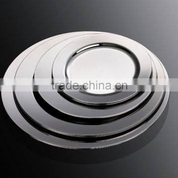 6"Disposable Plate For Party,Plastic Round Dinner Plate With Silver Coated