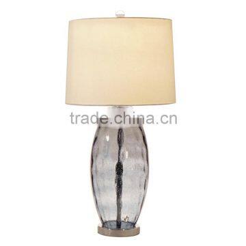 wholesale smoke gray bubble table light with transparent lamp stand ane beige round shade for reading