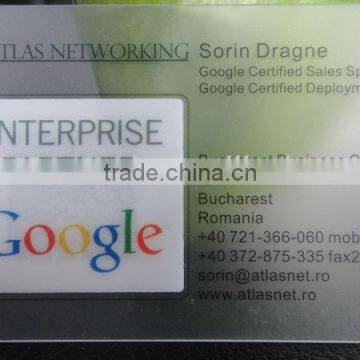 Google Transparent Plastic Business Card