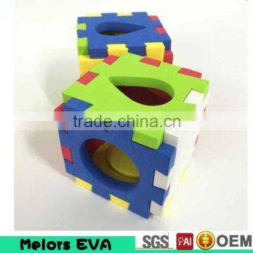 Melors super grade material colorful cute eva foam cube puzzle,3d foam puzzle,eva 3d foam cube puzzle for kids play