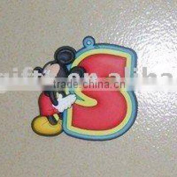 3D soft PVC letter keychain/ key holder