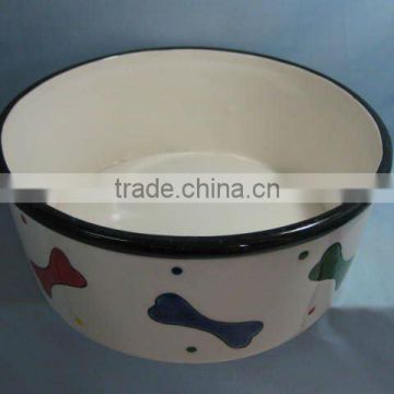 Ceramic pet bowl with little paw