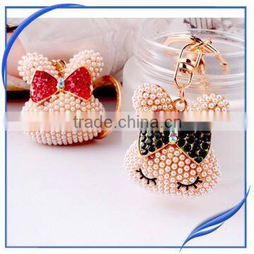 wholesale promotion bead metal beautiful key chain