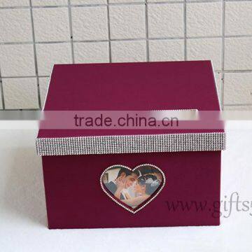 High quality wedding card box with photo frame / event card boxes