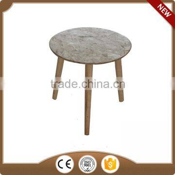 wooden small combination table on the bed