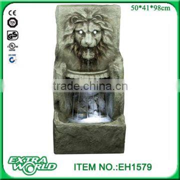 polyresin garden lion artificial waterfalls decoration