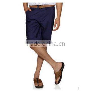 Short For Men 100% Cotton Chino Blue Garment Dye