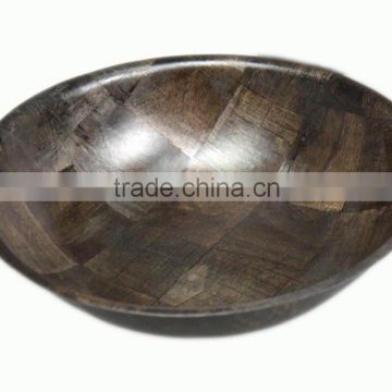 2014 New Style Unique Black Round Wal-Market Serving Bowl for Snack and Salad