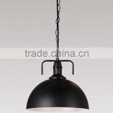 American Country Antique soft pendant Light with black alumi shade