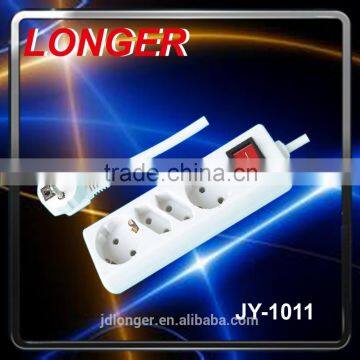 hot sale high quality EU 4 way with switch extension socket power strip 16A 220V