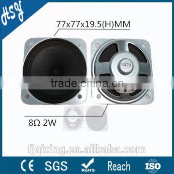 Good sound square shape 8ohm 2w 3'' speaker driver