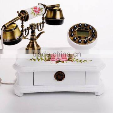 China Import Items Telephone Rustic Wooden