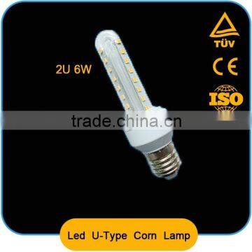 2u 6W led lamp 360 degree led corn light,led corn lamp,led u lamp,CE ,ROHS,LVD