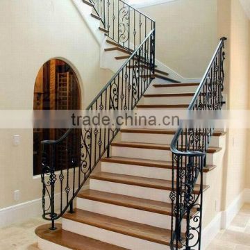 fashionable and durable wrought iron stair handrail for house and wrought iron railings for indoor stairs