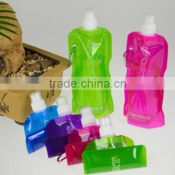 Colorful custom fashion protable sport drink bottle cap/water spout pouch with cap