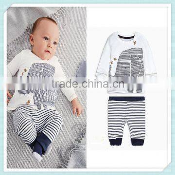 Wholesale Autumn season baby boys and girls casual suit cotton cartoon Elephant home suit children