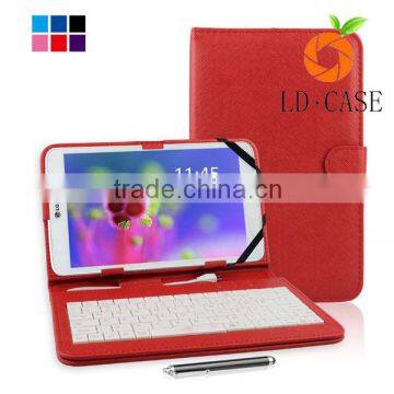 Fashionable leather case with keyboard for 9.7 inch tablet pc for iPad