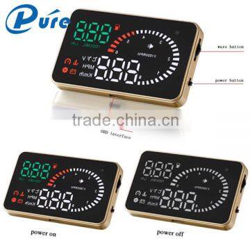 3 inch car hud with color and digital led screen obd hud head up display system