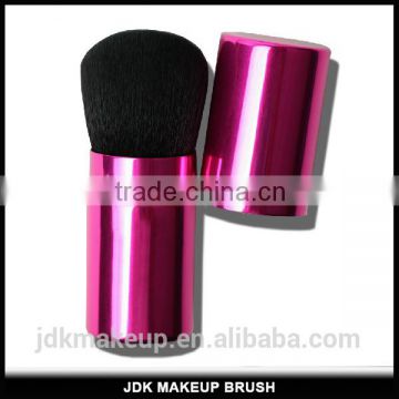 Fashion Magenta Handle Round Hair Makeup Retractable Brush