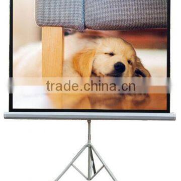 Matt White Projector Screen with Portable Tripod 3D HD TV Projection for Home Cinema System