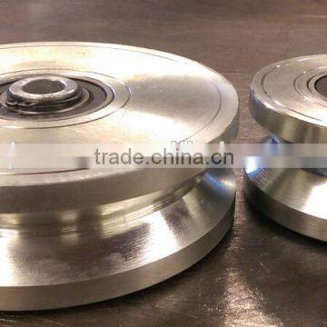 heavy duty caster wheel sliding gate rollers U and V groove 5''