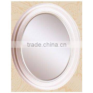 SJ-9178 white oval plastic mirror for bathroom