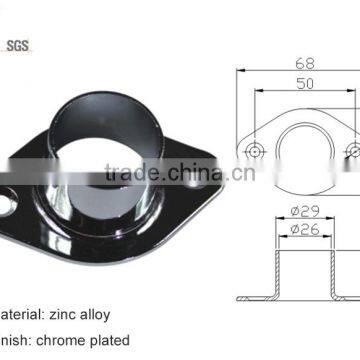 Wardrobe Clothes Hanging Rod Socket Tube End Support Bracket photo-2