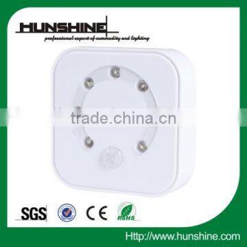 classic white smart 7 led motion sensor light with pir sensor