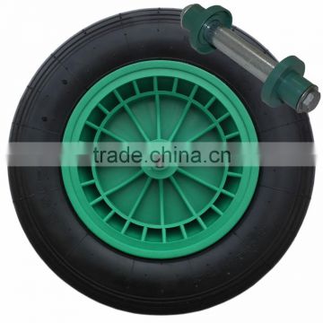 14 inch pneumatic rubber wheel 3.50-8 with axle