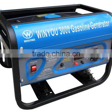 2500W gasoline generator with 6.5hp engine.