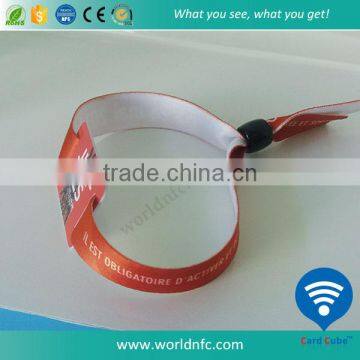 Embedded NFC Chip Cheap Customized Fabric Wristbands