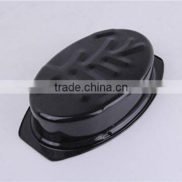 Best Kitchen Tool Oval Enamel Microwave Baking Pan With Lid photo-6