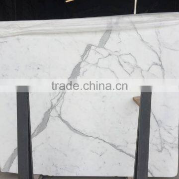 Statuario White Marble Custom Cut Marble Table Top photo-5