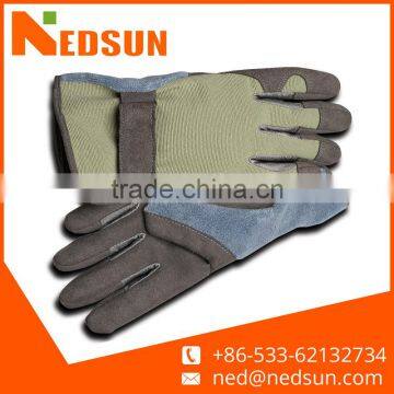 New design OEM leather safety gardening gloves