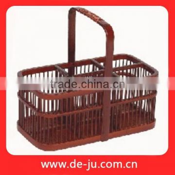 Bamboo Fruit Basket With Net Cover