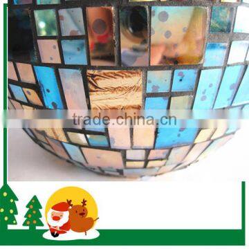Home Decor Fancy Thin Neck Unique Stained Mirrored Mosaic Flower Arrangement Glass Vases