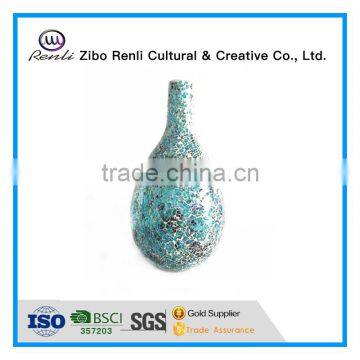 Gorgeous Design Antique Stained Jewelry Blue Flower Murano Glass Decorations
