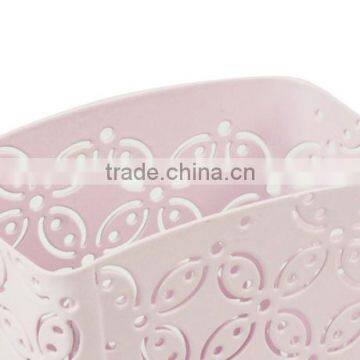 Pink Arc-shaped Metal Punched Pen Ruler Pencil Holder photo-4