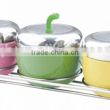 5pcs Stainless Steel Seasoning Pot Spice Container Set photo-3