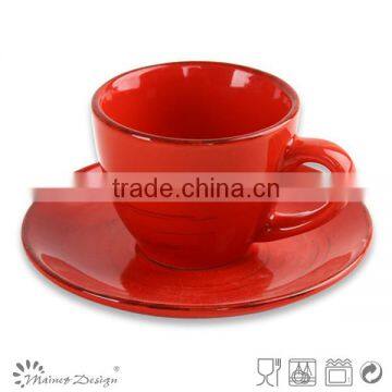 8OZ Stoneware Cup and Saucer/ceramic Coffee Cup and Saucer photo-5