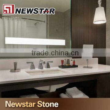 Newstar Pure White Quartz Stone Slabs Countertops Vanity Tops Quartz Vanity Top Artificial Quartz Stone