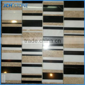 Cheap custom mixed color marble mosaic tile picture