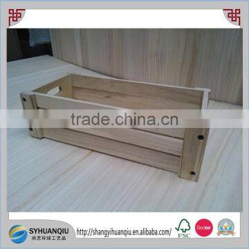 Rustic Unfinished Handmade Wooden Vegetable Fruit Crate Wholesale photo-2