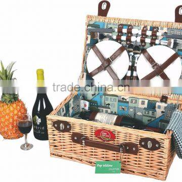White Handle Cutlery Handheld Vintage Fruit Crate Basket photo-4