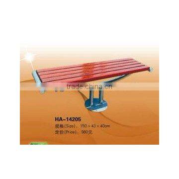 (HD-20102 ) Stainless Steel Bench Handrail and Hard Wood Bench /garden Furniture Outdoor Stainless Steel Bench photo-4