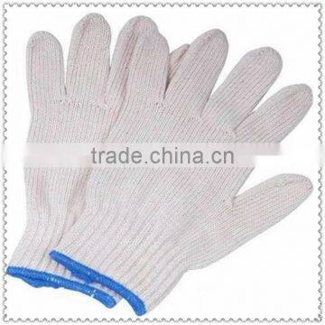 Natural white cotton gloves for workingJRK14